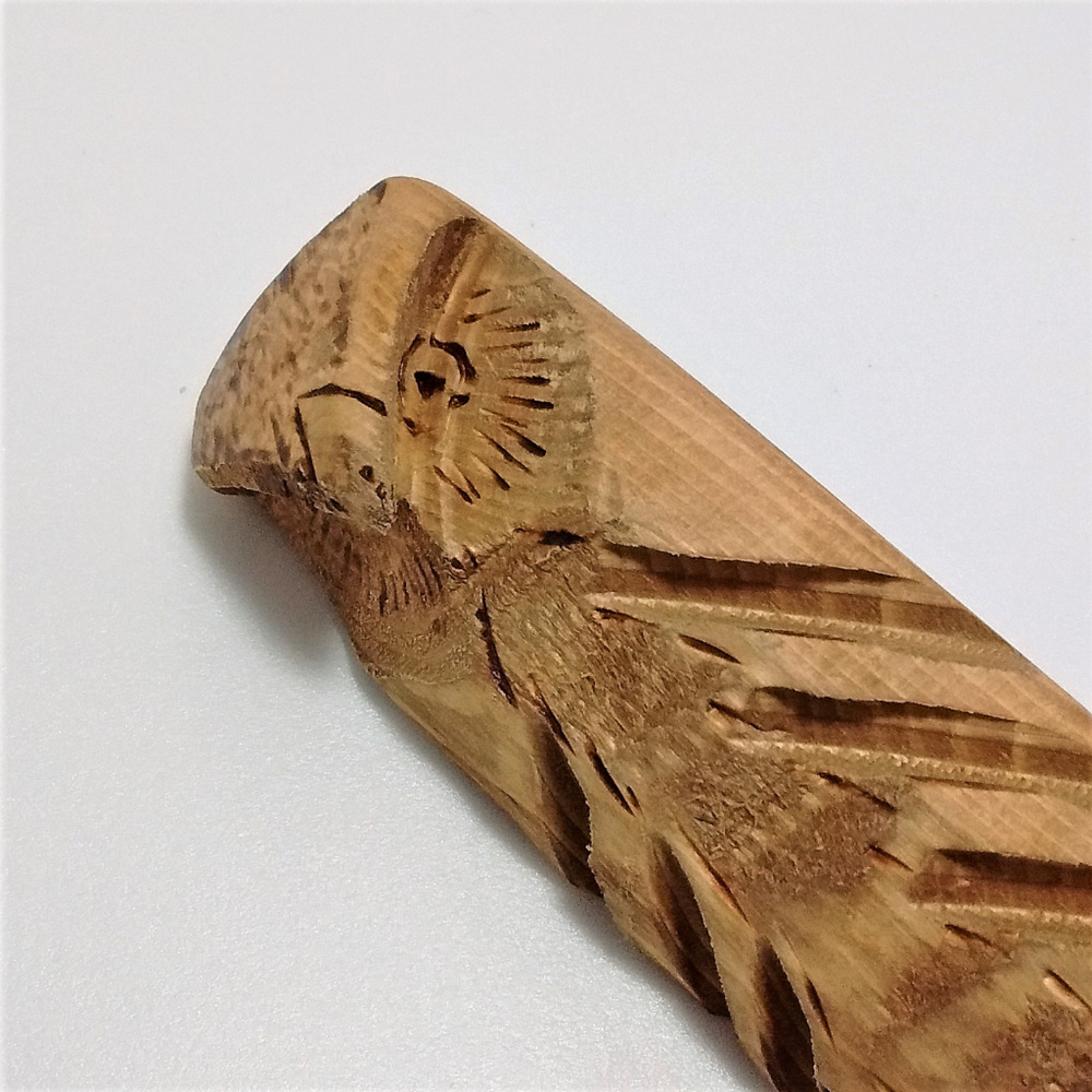 Primitive Owl Carving, Folk Art, Wood Owl Figurine